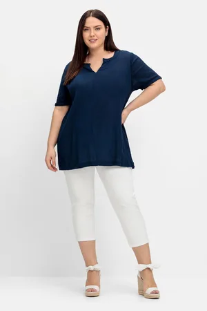 Sheego 7/8-Hose »Schmale 7/8-Hose mit Gummibund, aus elastischem Twill«