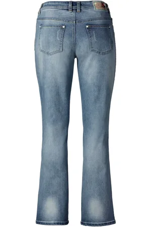 Sheego Bootcut-Jeans »Jeans mit Pailletten am Bund«