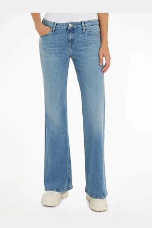 Tommy Hilfiger Bequeme Jeans »Sophie Low Wais Flare Wide«, mit Ledermarkenlabel