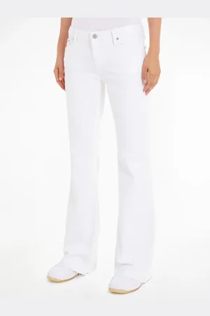Tommy Hilfiger Bequeme Jeans »Sophie Low Wais Flare Wide«, mit Ledermarkenlabel