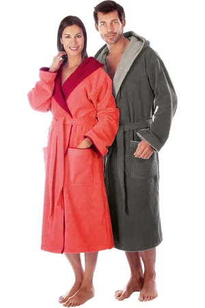 Egeria Unisex-Bademantel »Cairo, ideal für Sauna & Spa, Hotelbademantel, Morgenmantel«, (1 St.), mit Kapuze, Doubleface Optik