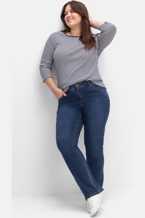 Sheego Bootcut-Jeans »Bootcut-Jeans SUSANNE ideal bei viel Bauch und schmalen Beinen«