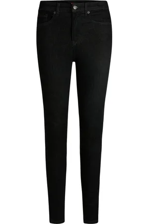 HUGO BOSS Slim-fit-Jeans »Maye High Rise Slim Premium Damenmode«, mit BOSS Leder-Badge