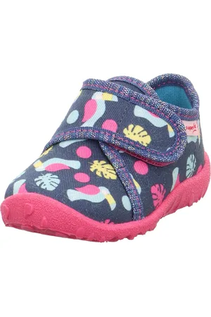 Superfit Hausschuh »SPOTTY WMS: mittel«, Kindergartenschuh mit buntem Muster, Größenschablone zum Download