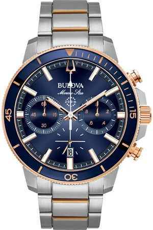 BULOVA Chronograph »Marine Star«, Armbanduhr, Quarzuhr, Herrenuhr, Edelstahlarmband, Datum