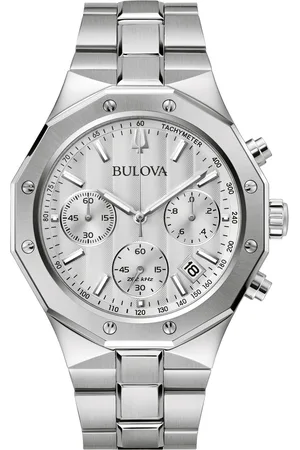 BULOVA Chronograph, Armbanduhr, Quarzuhr, Herrenuhr, Edelstahlarmband, Saphirglas