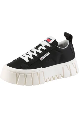 Tommy Hilfiger Plateausneaker »TJW FLATFORM SNEAKER NYLON«, Freizeitschuh, Halbschuh, Schnürschuh mit markanter Plateausohle