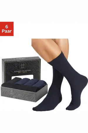 john devin Businesssocken, (Packung, 6 Paar), lange Form, wertig in Box verpackt