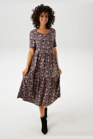 Aniston Sommerkleid, mit farbenfrohen Blumendruck - NEUE KOLLEKTION