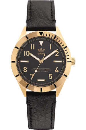 adidas Quarzuhr »EDITION THREE«, Armbanduhr, Damenuhr, Herrenuhr, unisex, analog, Lederarmband
