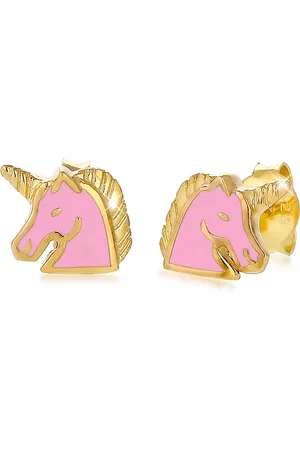 Elli Paar Ohrstecker »Ohrringe Ohrring Kinder Einhorn 925 Sterling Silber vergoldet«