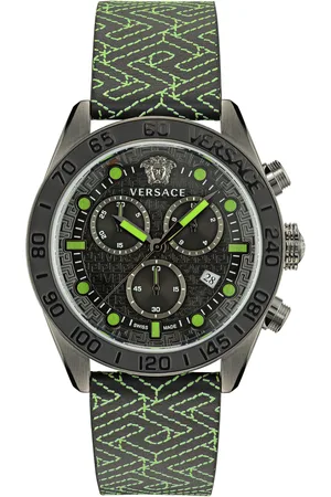 VERSACE Chronograph »GRECA DOME CHRONO«, Quarzuhr, Armbanduhr, Herrenuhr, Saphirglas, Stoppfunktion, Swiss Made