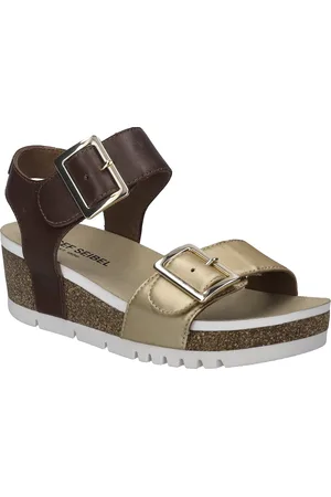 Josef Seibel Sandale »Quinn 02«, Plateausandale, Keilsandalette, Klettschuh mit Schnallen