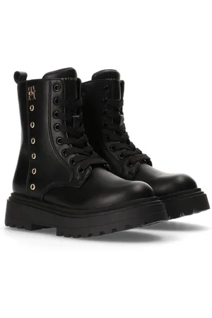Tommy Hilfiger Schnürboots, Chunky Boots, Plateaustiefel, Schnürstiefel mit Nieten besetzt