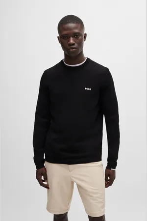 HUGO BOSS Rundhalspullover »Ever-X_CN«, mit Rundhalsausschnitt