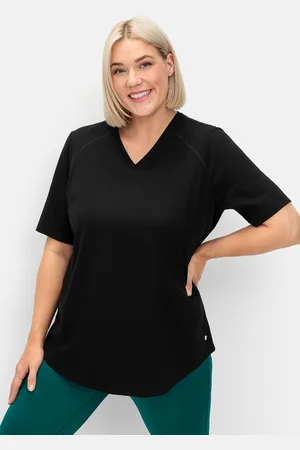 Sheego Funktionsshirt »Sportshirt atmungsaktiv, mit Mesh-Einsatz im Rücken«