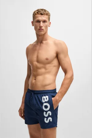 HUGO BOSS Badeshorts »Octopus«, Mit Logoschriftzug, elastischer Taillenbund mit Kordel