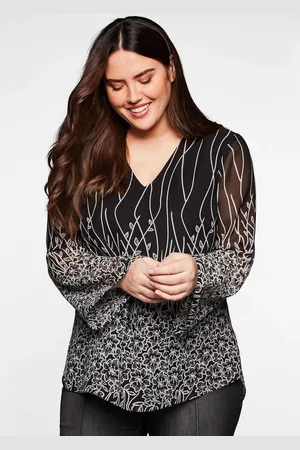 Sheego Tunika »Tunika aus Chiffon, mit blickdichtem Untershirt«