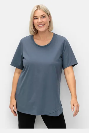 Sheego Yoga & Relax Shirt »Langes Yogashirt in Lagenoptik, mit Lotusdruck hinten«