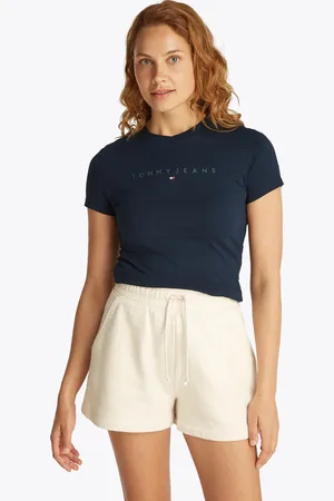 Tommy Hilfiger T-Shirt »TJW SLIM TONAL LINEAR TEE EXT«, in Großen Größen, Logodruck, Figurbetont