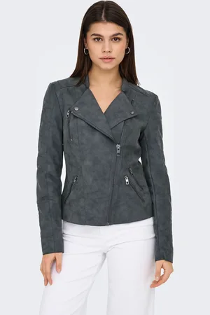 ONLY Lederimitatjacke »ONLAVA FAUX LEATHER BIKER OTW NOOS«, mit Biker-Details