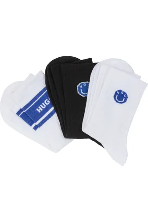 Hugo Blue Freizeitsocken »3P QS BLUE DES CC W«, (3 Paar), mit kontrastfarbener Stickerei