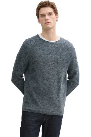 TOM TAILOR Rundhalspullover, in Melange Optik