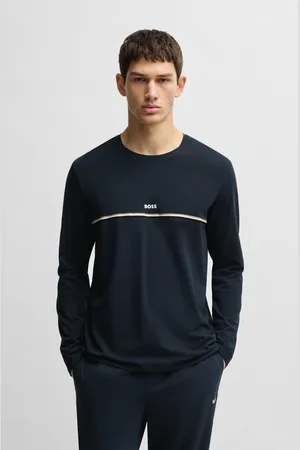 HUGO BOSS Pyjama »Unique LS-Shirt«, mit Rundhalsausschnitt