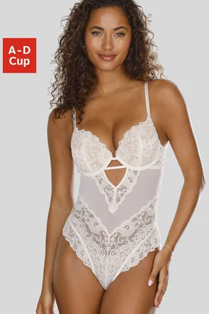Jette Joop Body, aus floraler Spitze mit Push-up-Effekt, sexy Dessous, Reizwäsche