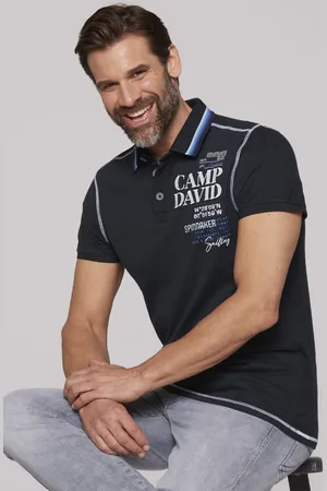 Camp David Poloshirt, mit Logo-Applikationen