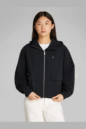 Calvin Klein Windbreaker »COTTON NYLON WINDBREAKER JACKET«, mit Kapuze, mit Logodruck