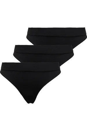 ONLY T-String »ONLVICKY RIB S-LESS THONG 3-PK NOOS«, (Packung, 3 St.)