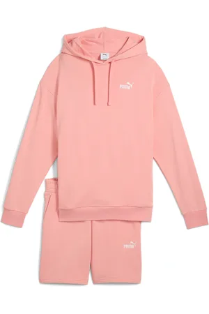 PUMA Trainingsanzug »SHORT HOODED RELAXED SWEAT SUIT 7" TR OP«, (2 tlg.)