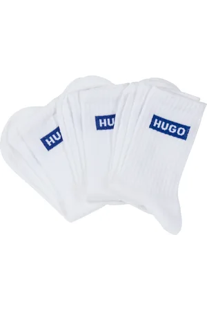 Hugo Blue Freizeitsocken »3P QS BLUE LOGO CC W«, (3 Paar), mit HUGO-Logoschriftzug