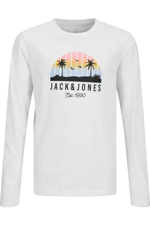 JACK & JONES Langarmshirt »JJPALM TEE LS CREW NECK JNR«