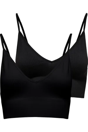 ONLY Bustier »ONLVICKY RIB S-LESS V-NECK 2-PACK TOP«