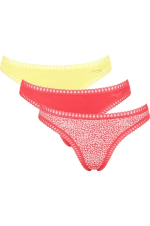 Sloggi Slip »GO Crush String C3P«, (3er Pack), Spitzendetails