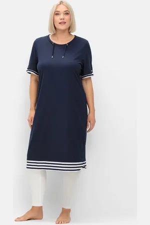 Sheego Shirtkleid »Shirtkleid aus Jersey, mit Ringel-Details«