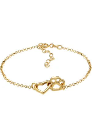 Elli Armkette »Armband Herz 925 Sterling Silber vergoldet«
