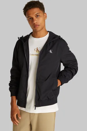 Calvin Klein Windbreaker »NYLON HOODED WINDBREAKER«, mit Kapuze, mit Logodruck