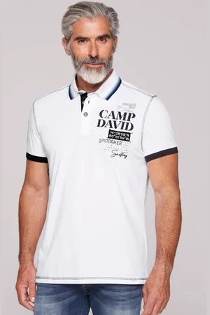 Camp David Poloshirt, mit Logo-Applikationen