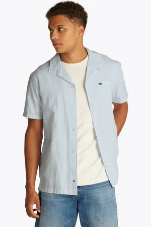 Tommy Hilfiger Kurzarmhemd »TJM LINEN BLEND CAMP SS EXT«, Mit V-Ausschnitt