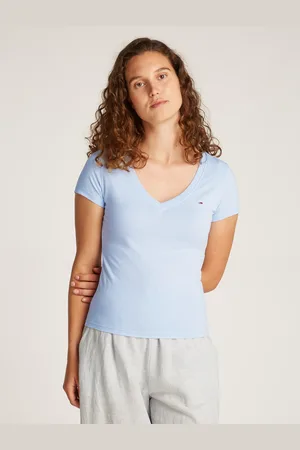 Tommy Hilfiger T-Shirt »TJW SLIM V-NECK TEE«, mit Logo-Stickerei