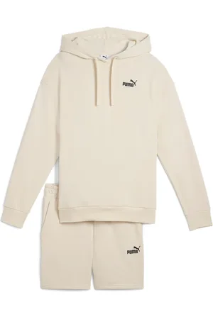 PUMA Trainingsanzug »SHORT HOODED RELAXED SWEAT SUIT 7" TR OP«, (2 tlg.)