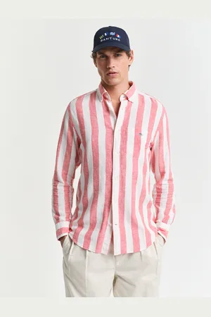 GANT Langarmhemd »REG COTTON LINEN BOLD STRIPE SHIRT«