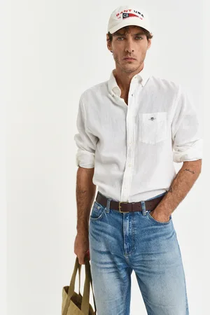 GANT Langarmhemd »REG COTTON LINEN SHIRT«