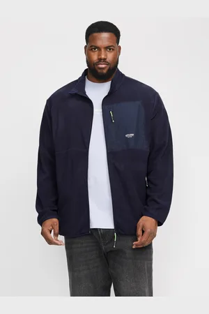 JACK & JONES Fleecejacke »JJTHEO FLEECE JACKET PLS«, ohne Kapuze