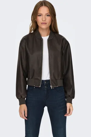 ONLY Lederimitatjacke »ONLJANE FAUX LEATHER WASHED BOMBER OTW«