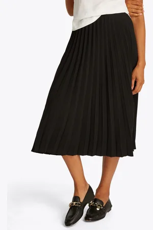 Tommy Hilfiger Plisseerock »FLUID PLEATED PULL ON MIDI SKIRT«, mit rundum Falten