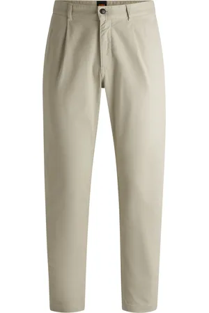HUGO BOSS Chinohose »Chino-Pleated«, mit Markenlogo
